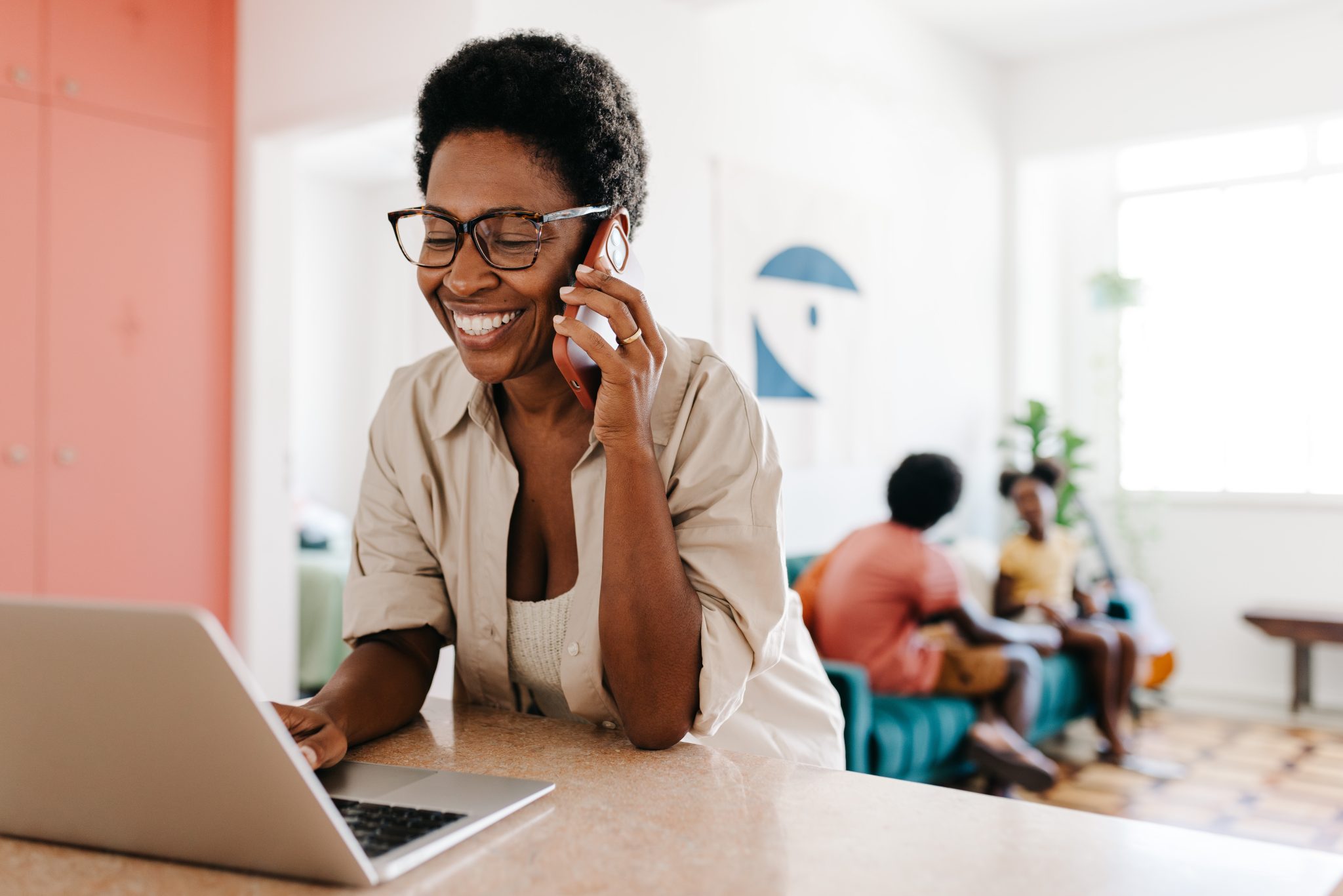 female entrepreneur on computer
